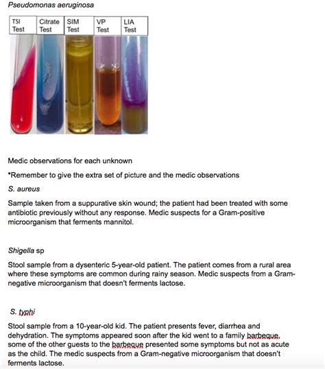 biochemistry test results